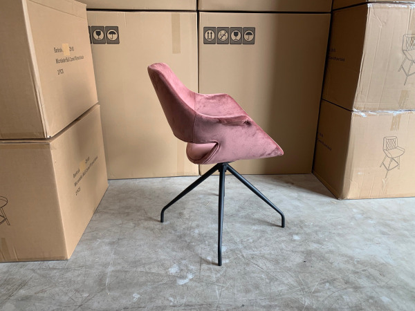 Eetkamerstoel Kenny (set van 6) Draaibaar - Velvet - Roze – foto 3 – kavel bij XL Auctions