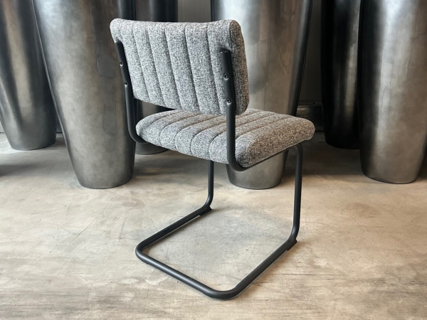 Eetkamerstoel Wicky (set van 4) Linnenstof - Donker Grijs – foto 2 – kavel bij XL Auctions