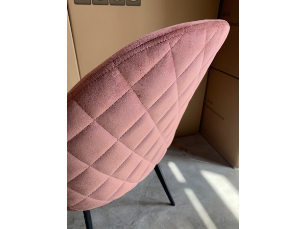 Armstoel Cal (set van 6) Velvet - Velours - Oud Roze – foto 4 – kavel bij XL Auctions