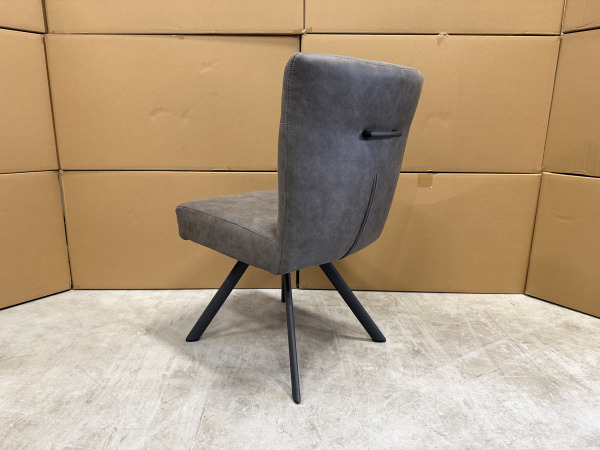 Stoel Janne (set van 6) Stof Geweven suède - donker grijs – foto 2 – kavel bij XL Auctions