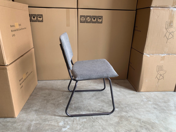 Stoel Jax (set van 6) Stof - Wood - Grijs - Bruin – foto 3 – kavel bij XL Auctions