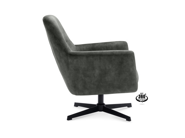 Fauteuils Emma - Draaibaar - Velours - Groen – foto 3 – kavel bij XL Auctions