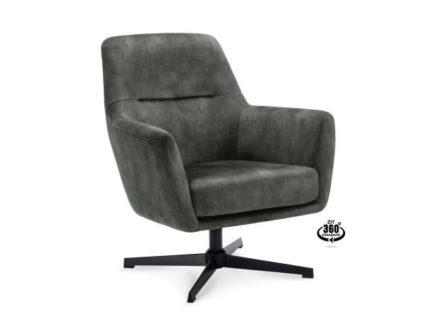Fauteuils Emma - Draaibaar - Velours - Groen – foto 4 – kavel bij XL Auctions
