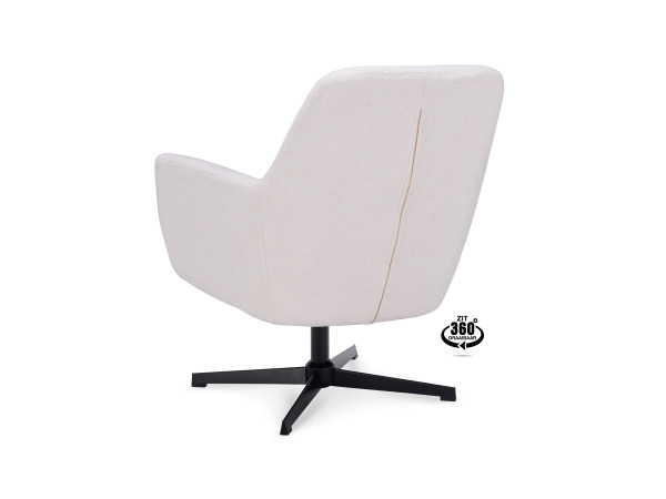 Fauteuils Emma (set van 2) - Draaibaar - Boucle-Wit – foto 2 – kavel bij XL Auctions