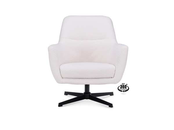 Fauteuils Emma (set van 2) - Draaibaar - Boucle-Wit – foto 4 – kavel bij XL Auctions