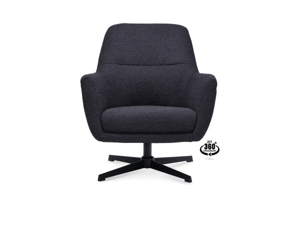Fauteuils Emma - Draaibaar - Boucle - Zwart – foto 2 – kavel bij XL Auctions