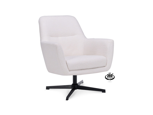 Fauteuils Emma - Draaibaar - Boucle - Wit – foto 5 – kavel bij XL Auctions