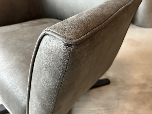 Fauteuil Bronz (2 stuks) Draaibaar - Microleder - Antraciet – foto 3 – kavel bij XL Auctions