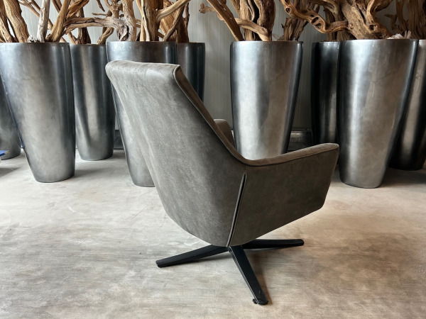 Fauteuil Bronz - Draaibaar - Microleder - Grijs - Antraciet – foto 4 – kavel bij XL Auctions