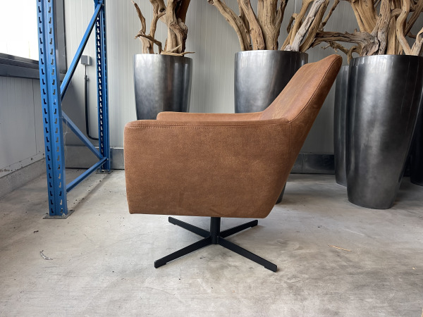 Fauteuil Arsenie -Draaibaar – Microleder - Cognac - Camel – foto 4 – kavel bij XL Auctions