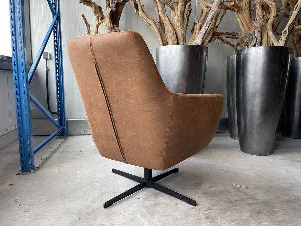 Fauteuil Arsenie (2 stuks) -Draaibaar-Microleder-Cognac – foto 3 – kavel bij XL Auctions