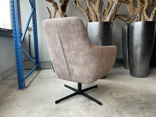 Fauteuil Arsenie -Draaibaar – Velours - Velvet - Beige – foto 4 – kavel bij XL Auctions