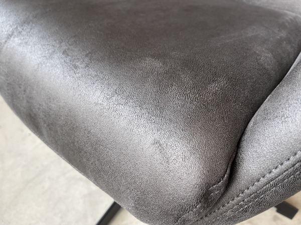 Fauteuil Arsenie (2 stuks) -Draaibaar-Microleder - Antraciet – foto 4 – kavel bij XL Auctions