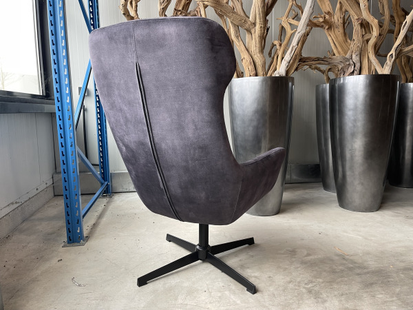 Draaifauteuil Wenen - Velours - Grijs - antraciet – foto 2 – kavel bij XL Auctions