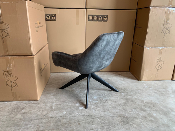 Fauteuil Las - Velours - Velvet - Antraciet - Grijs – foto 3 – kavel bij XL Auctions