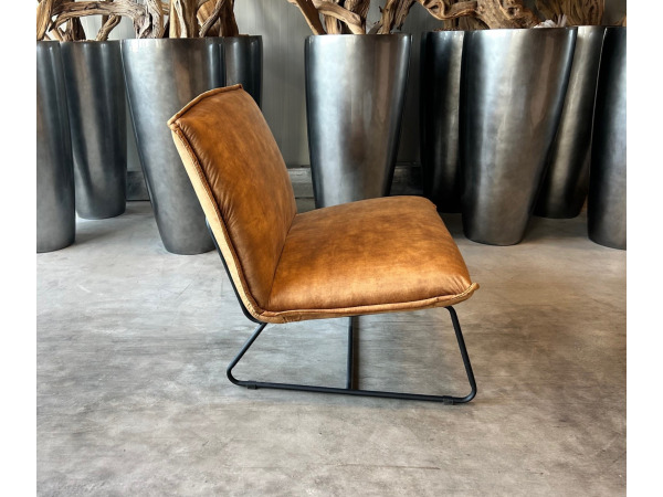 Fauteuil Casper (2 stuks) - Velours - Velvet - Cognac - Goud – foto 3 – kavel bij XL Auctions