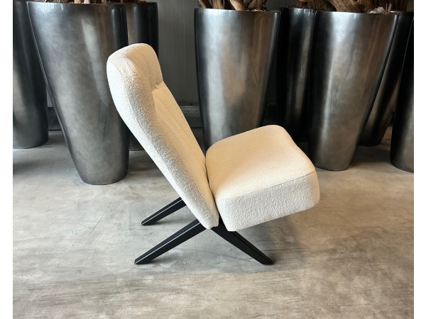 Fauteuil Denzi (2 stuks) - Boucle - Stof - Wit - Creme – foto 2 – kavel bij XL Auctions