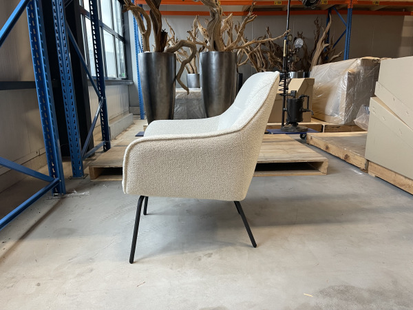 Fauteuil Sassy - Boucle - Stof - wit - Ivory - creme – foto 2 – kavel bij XL Auctions