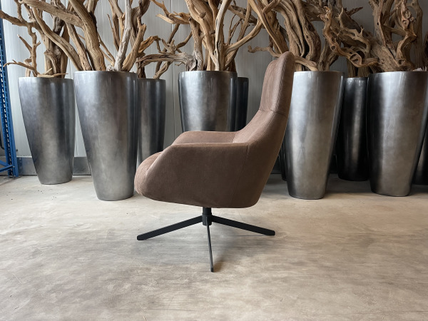 Fauteuil Cone (set van 2) -Draaibaar – Microleder brown – foto 2 – kavel bij XL Auctions
