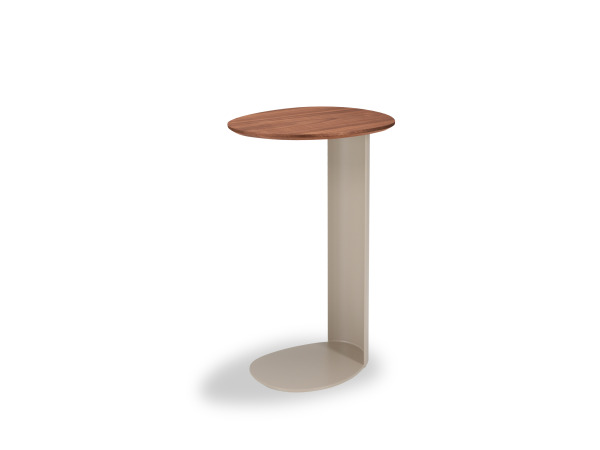 Bijzettafel Walnoot (set van 2) - Notenhout bruin - Creme – foto 3 – kavel bij XL Auctions