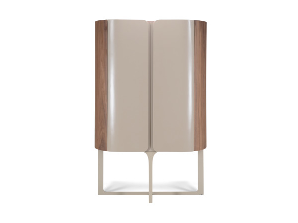 Wandkast Walnoot - 160cm - Notenhout bruin - Creme – foto 3 – kavel bij XL Auctions