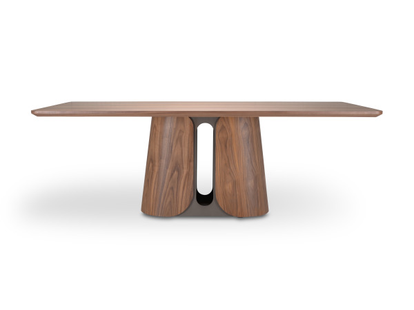 Eettafel Walnoot 220x110x76 - Rechthoek ronde rand - bronze – foto 4 – kavel bij XL Auctions