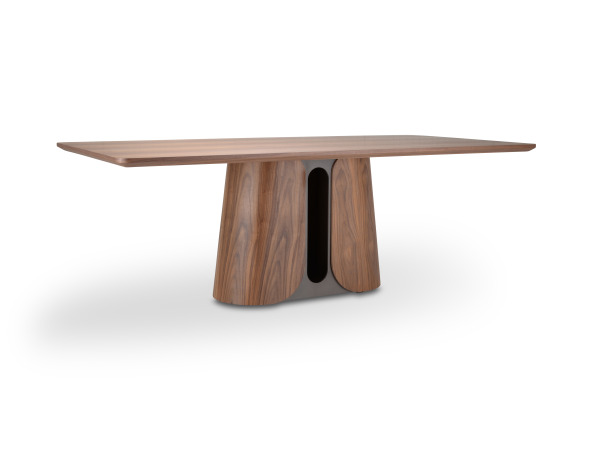Eettafel Walnoot 220x110x76 - Rechthoek ronde rand - bronze – foto 3 – kavel bij XL Auctions
