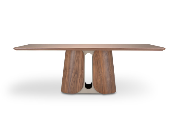 Eettafel Walnoot 240x110x76 - Rechthoek ronde rand - creme – foto 2 – kavel bij XL Auctions