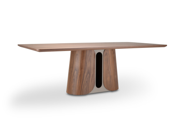 Eettafel Walnoot 240x110x76 - Rechthoek ronde rand - creme – foto 3 – kavel bij XL Auctions