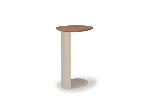 Bijzettafel Walnoot (set van 2) - Notenhout bruin - Creme – foto 2 – kavel bij XL Auctions