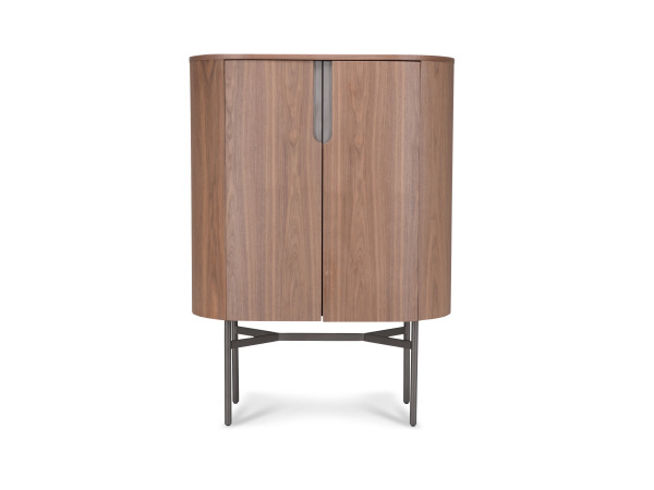 Wandkast Walnoot - 130cm - Notenhout bruin - Bronze – foto 3 – kavel bij XL Auctions