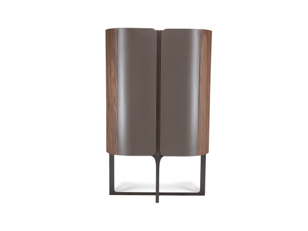 Wandkast Walnoot - 160cm - Notenhout bruin - Bronze – foto 3 – kavel bij XL Auctions