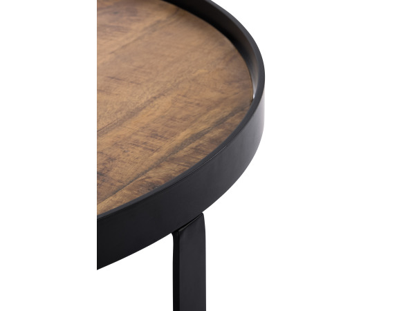 Salontafel Hanna natural - Hout - Poot metaal zwart – foto 2 – kavel bij XL Auctions