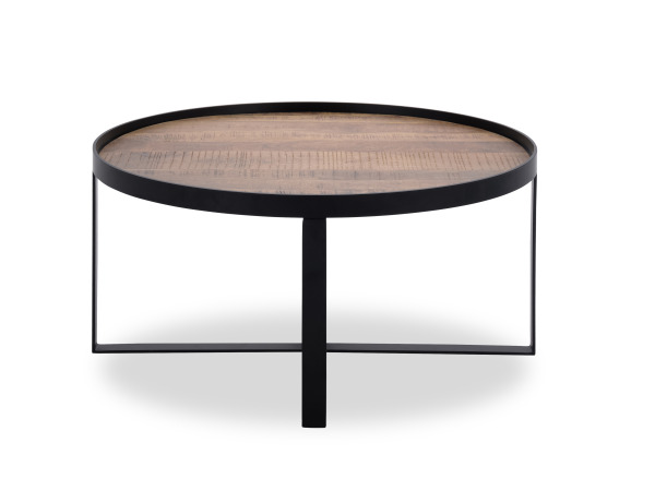 Salontafel Hanna natural - Hout - Poot metaal zwart – foto 2 – kavel bij XL Auctions