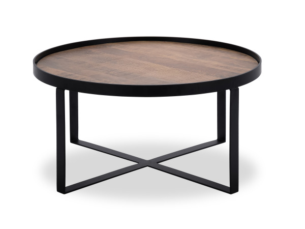 Salontafel Hanna natural - Hout - Poot metaal zwart – foto 3 – kavel bij XL Auctions