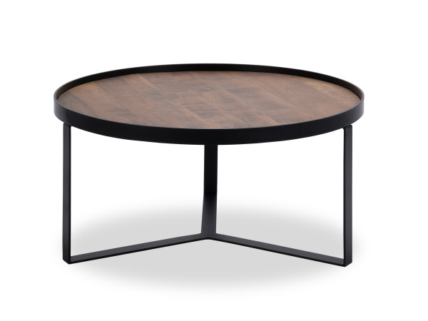 Salontafel Hanna natural - Hout - Poot metaal zwart – foto 4 – kavel bij XL Auctions