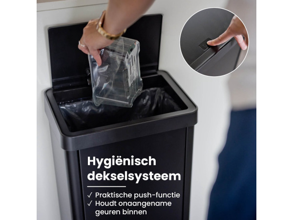 Push afvalbak zwart – foto 5 – kavel bij XL Auctions