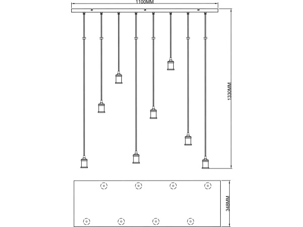 Brilliant Darcia 99815/06 hanglamp 8-lichts – foto 4 – kavel bij XL Auctions