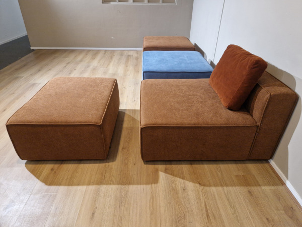 Studio Mik - Loki - Elementen bank - Nieuw - Bruin - Blauw – foto 2 – kavel bij XL Auctions
