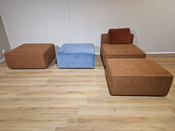 Studio Mik - Loki - Elementen bank - Nieuw - Bruin - Blauw – foto 8 – kavel bij XL Auctions