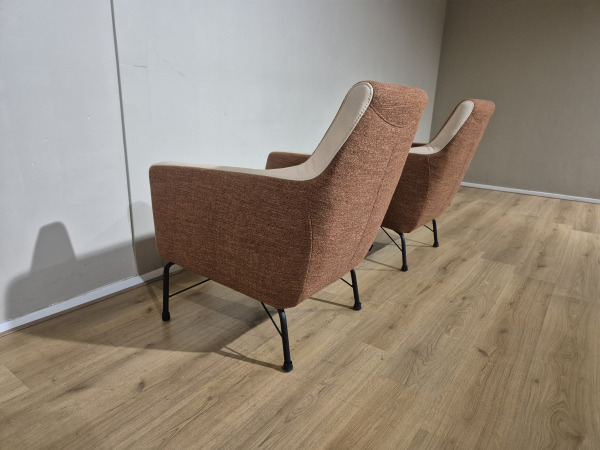 2x Montel Bliss - Fauteuils - Showroommodellen - Bruin - Creme – foto 8 – kavel bij XL Auctions