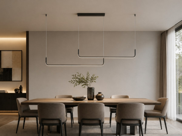 Hanglamp Zand Zwart Duo Lijn 40W LED CCT 3 Kleur + Dimmen – foto 4 – kavel bij XL Auctions