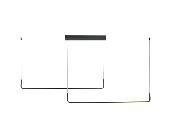 Hanglamp Zand Zwart Duo Lijn 40W LED CCT 3 Kleur + Dimmen – foto 6 – kavel bij XL Auctions