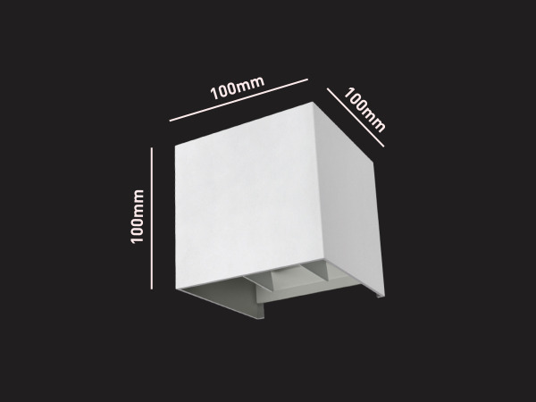 6x 7W LED wit Wandlamp Kubus duo licht verstelbaar waterdicht – foto 9 – kavel bij XL Auctions