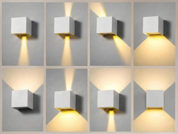 12x 7W LED wit Wandlamp Kubus duo licht verstelbaar waterdicht – foto 8 – kavel bij XL Auctions