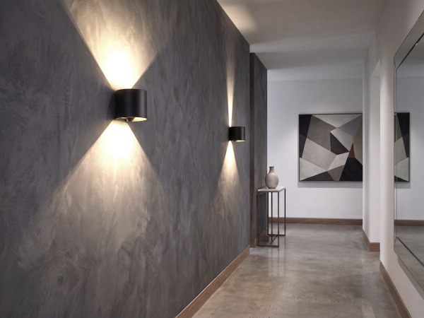 4x 7W LED zwart Wandlamp rond duo licht verstelbaar waterdicht – foto 4 – kavel bij XL Auctions