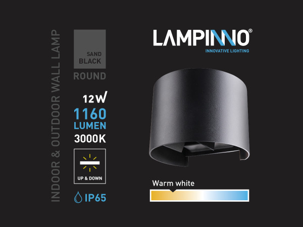 8x 7W LED zwart Wandlamp rond duo licht verstelbaar waterdicht – foto 10 – kavel bij XL Auctions