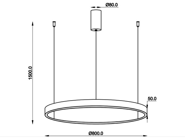 Hanglamp Zand Zwart 80cm 50W LED CCT 3 Kleur & 3 Stappen – foto 6 – kavel bij XL Auctions