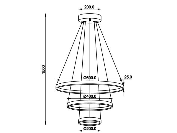 Hanglamp Zand Zwart Trio Ring 50W LED CCT 3 Kleur & Dimmen – foto 2 – kavel bij XL Auctions