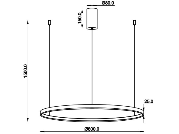 Hanglamp Sandy Black 80cm 40W LED CCT 3 Kleur & Dimmen – foto 5 – kavel bij XL Auctions
